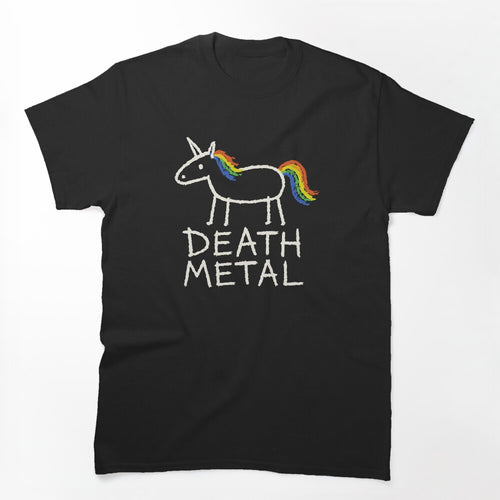 Funny Unicorn Death Metal Rainbow Metalhead Shirt