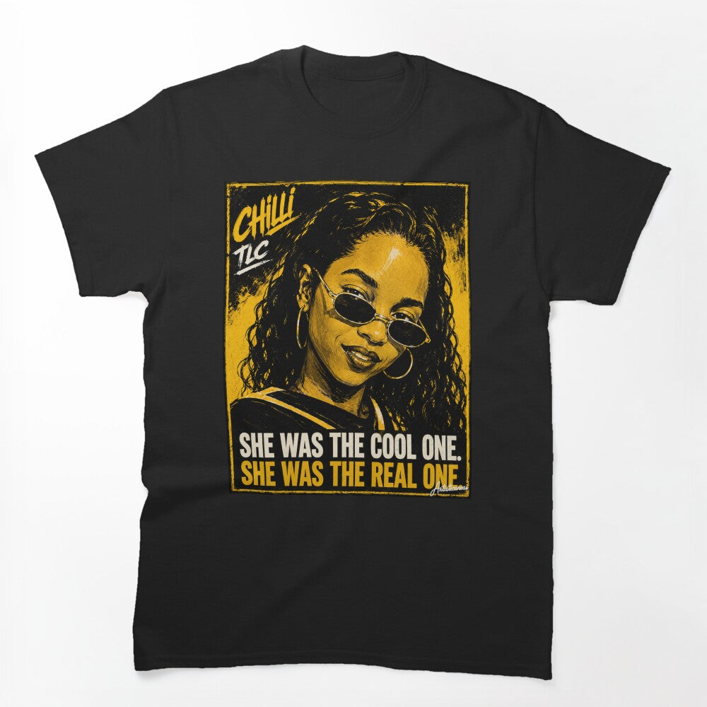 Rozonda Thomas TLC Chilli Bold Pop Art Electric Yellow Portrait Shirt