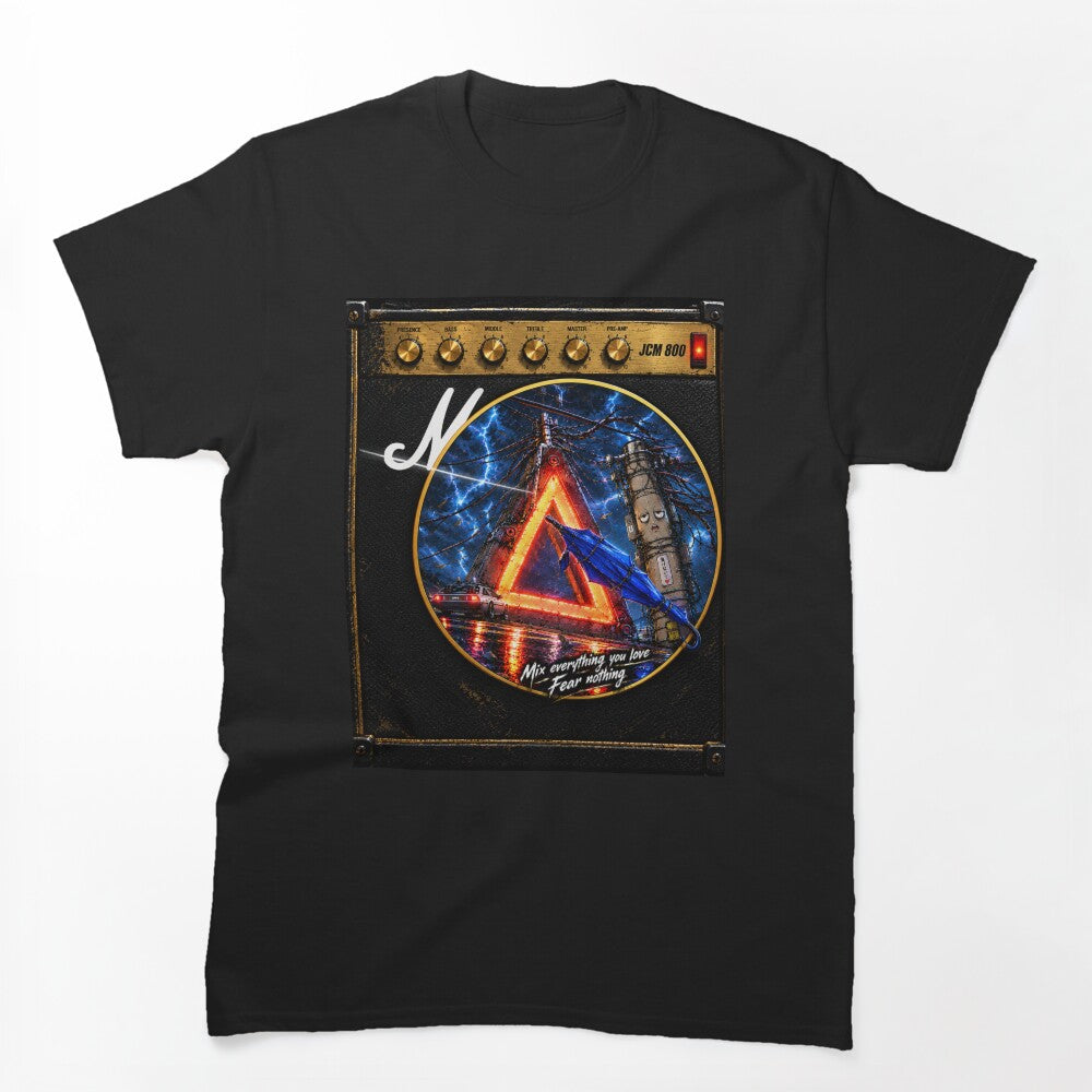 DENOJI - Utility Pole Character Fear Nothing 70s 80s Vintage Rock Shirt