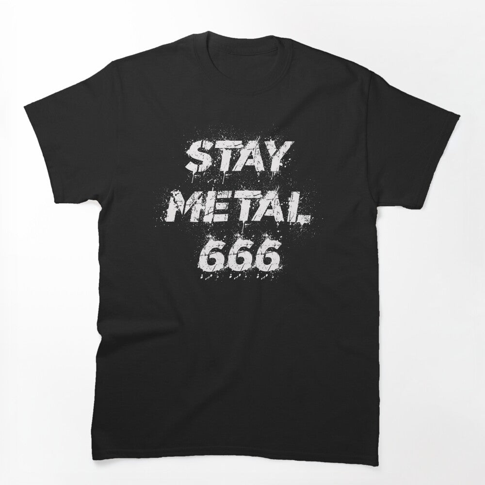 Heavy Stay Metal 666 Black Death Thrash Band Shirt