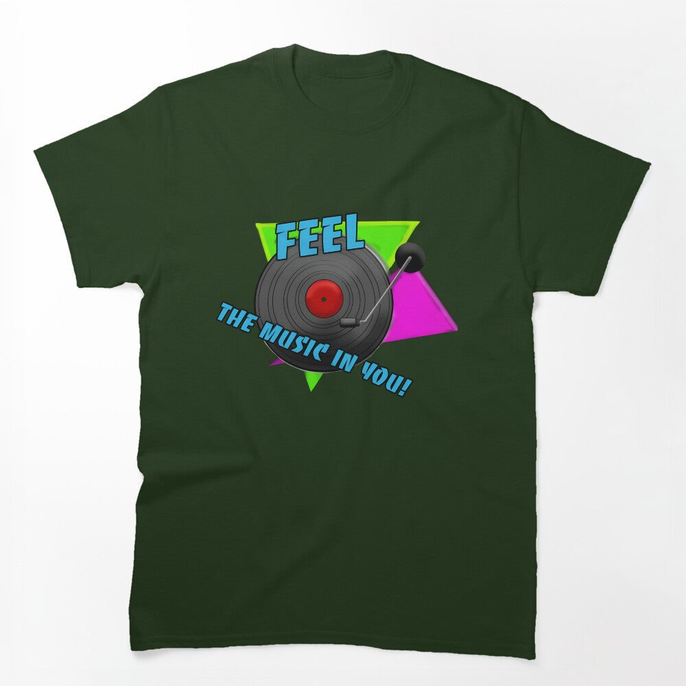 Feel The Music Vinyl Record Shirt