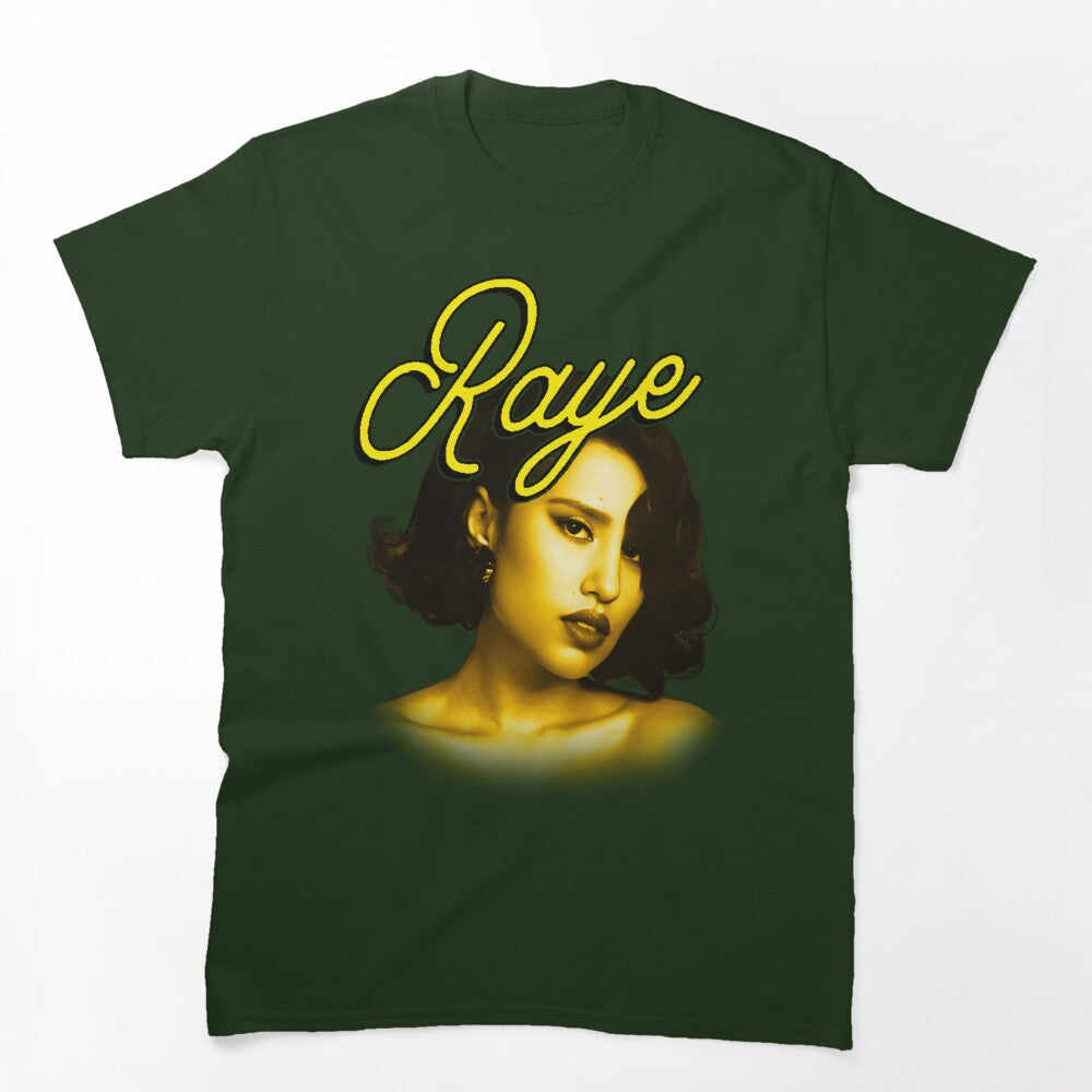 Gold Skin Pop Singer With Latin Typography Shirt