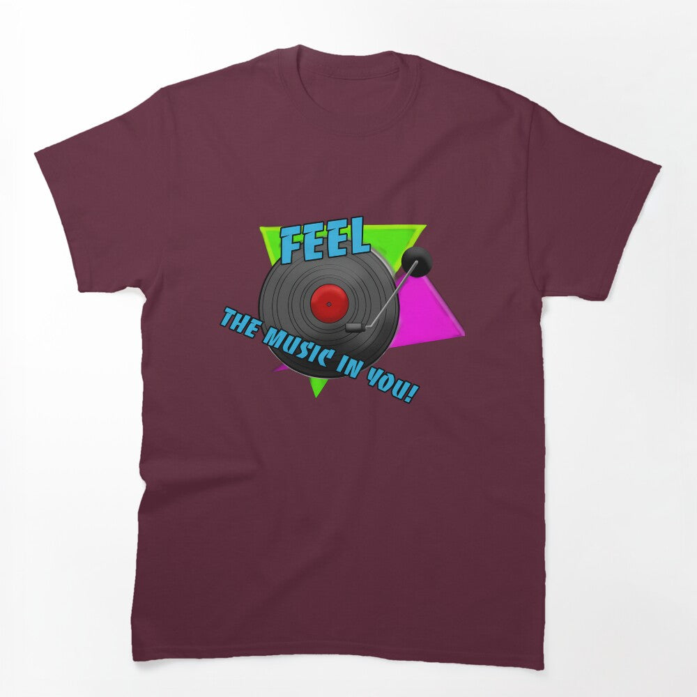 Feel The Music Vinyl Record Shirt