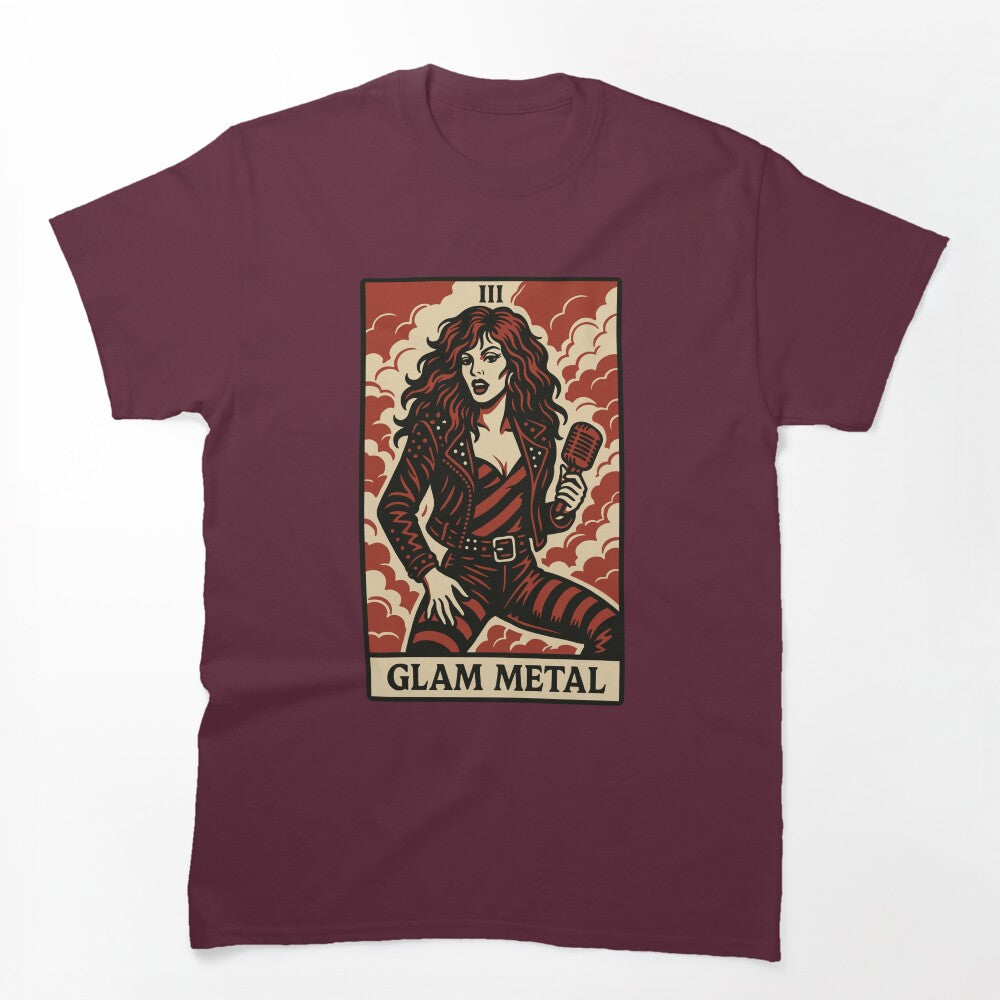 Glam Metal Tarot Card Fierce Flashy And Loud Shirt