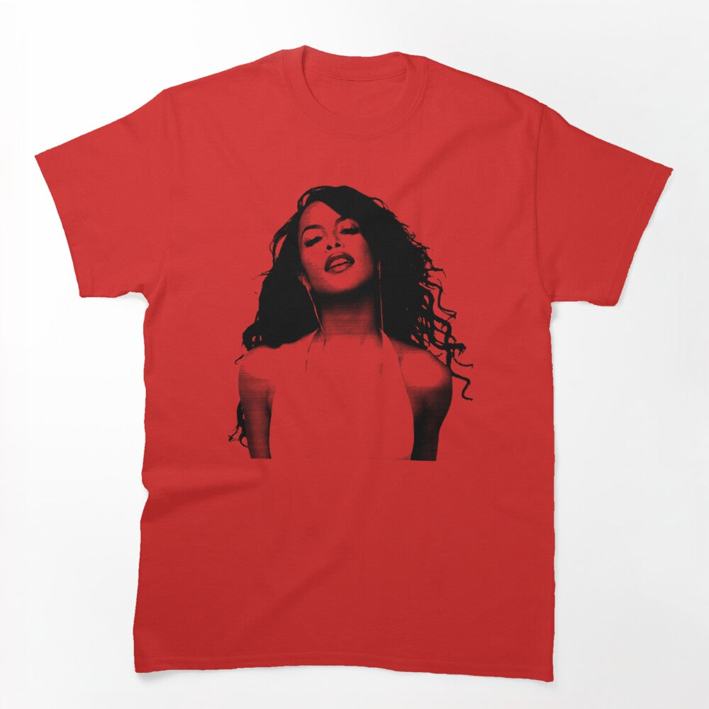Aaliyah Portrait Illustration Tribute Shirt