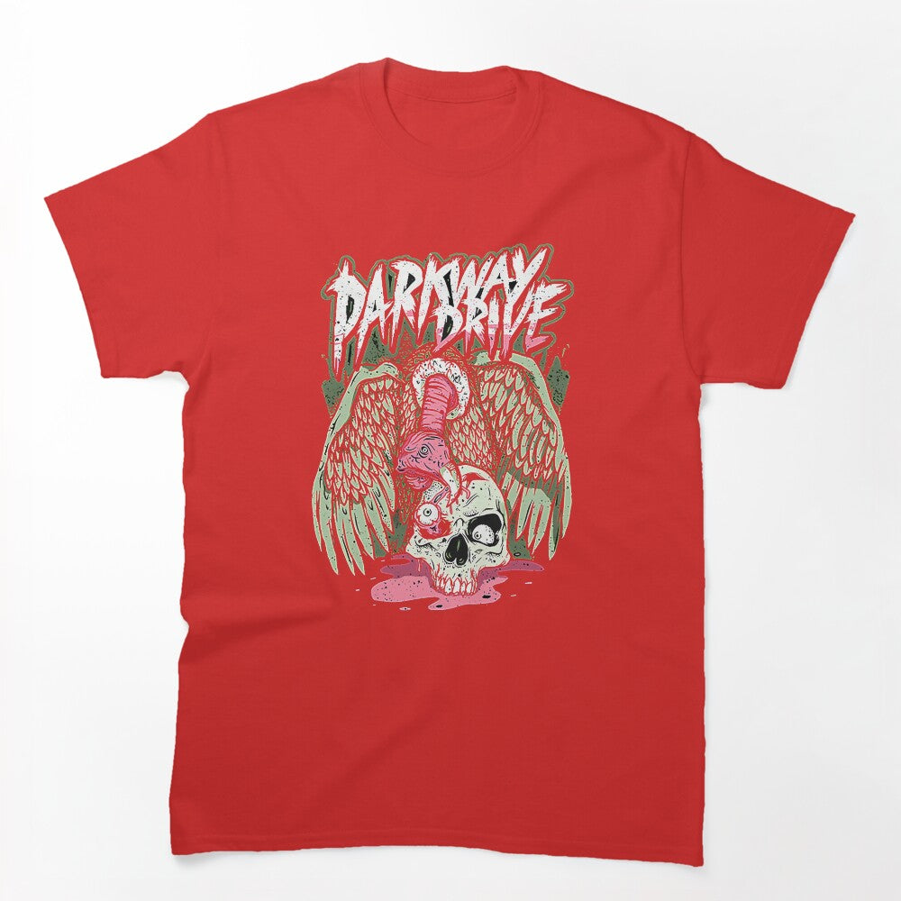 Vulture Perched On Skull Dark Shirt
