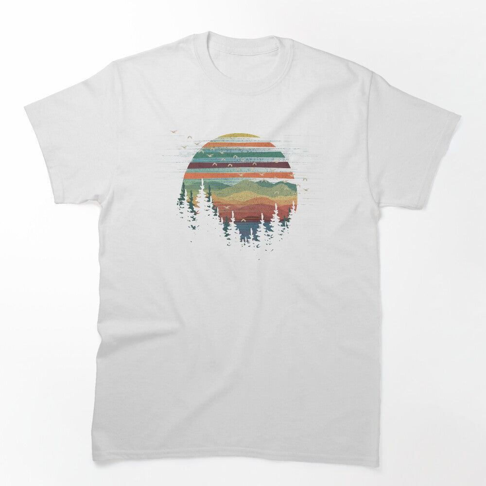 Geometric Nature Sunset Vibes Shirt