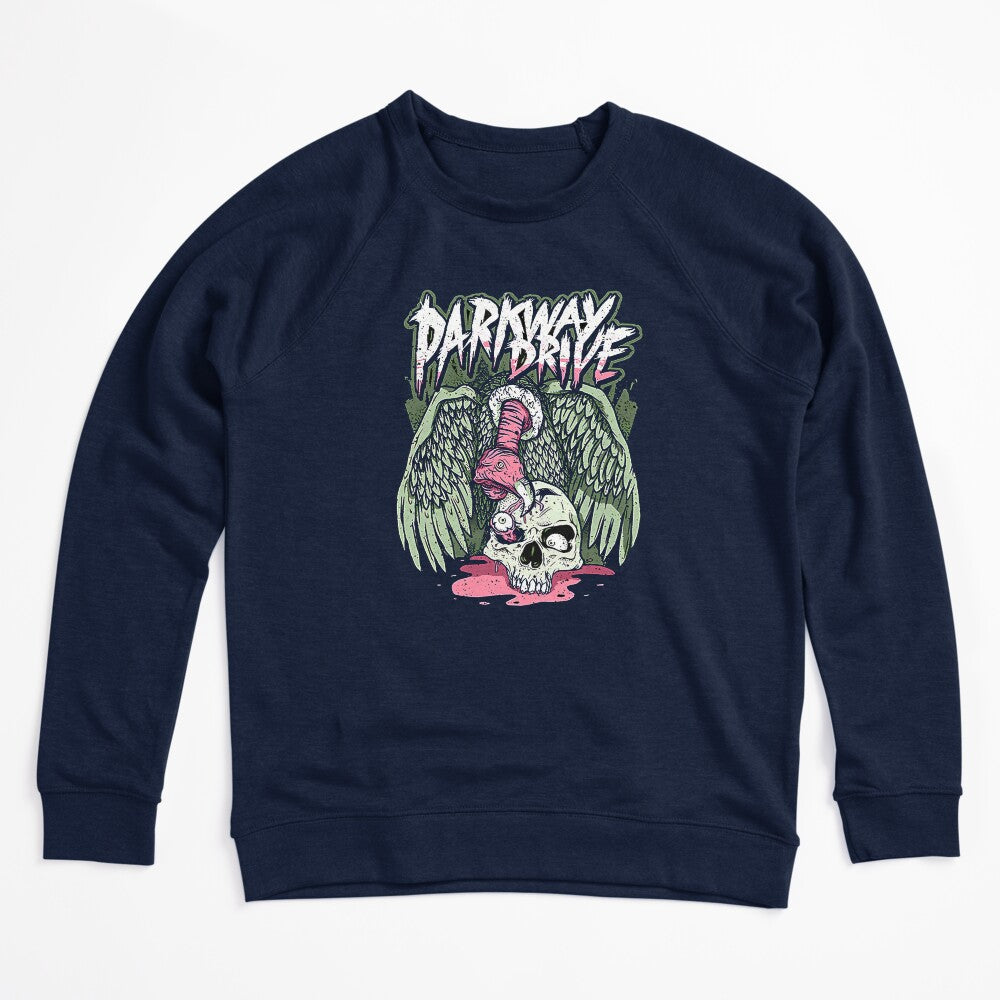 Vulture Perched On Skull Dark Shirt