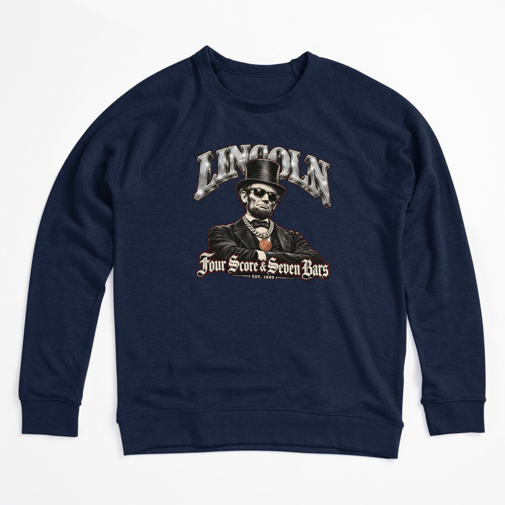 Abe Lincoln Four Score And Seven Bars 90s Rap Bootleg Shirt