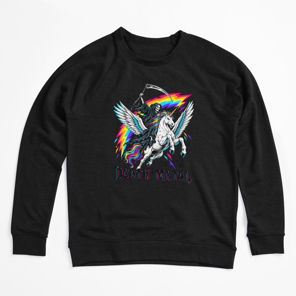 Death Metal Funny Grim Reaper Unicorn Rock Music Shirt