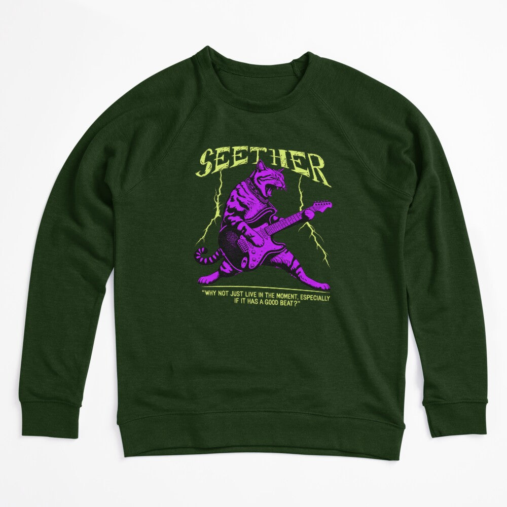 Seether Purple Guitar Cat Shirt