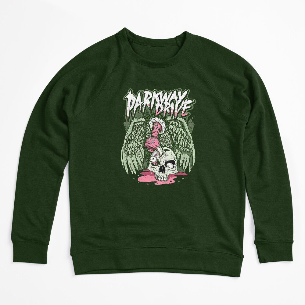 Vulture Perched On Skull Dark Shirt