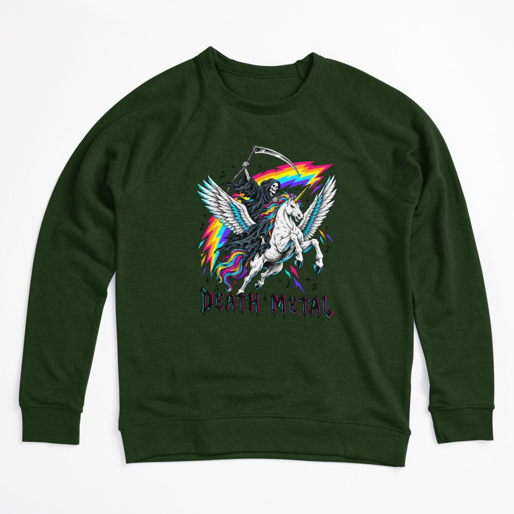 Death Metal Funny Grim Reaper Unicorn Rock Music Shirt