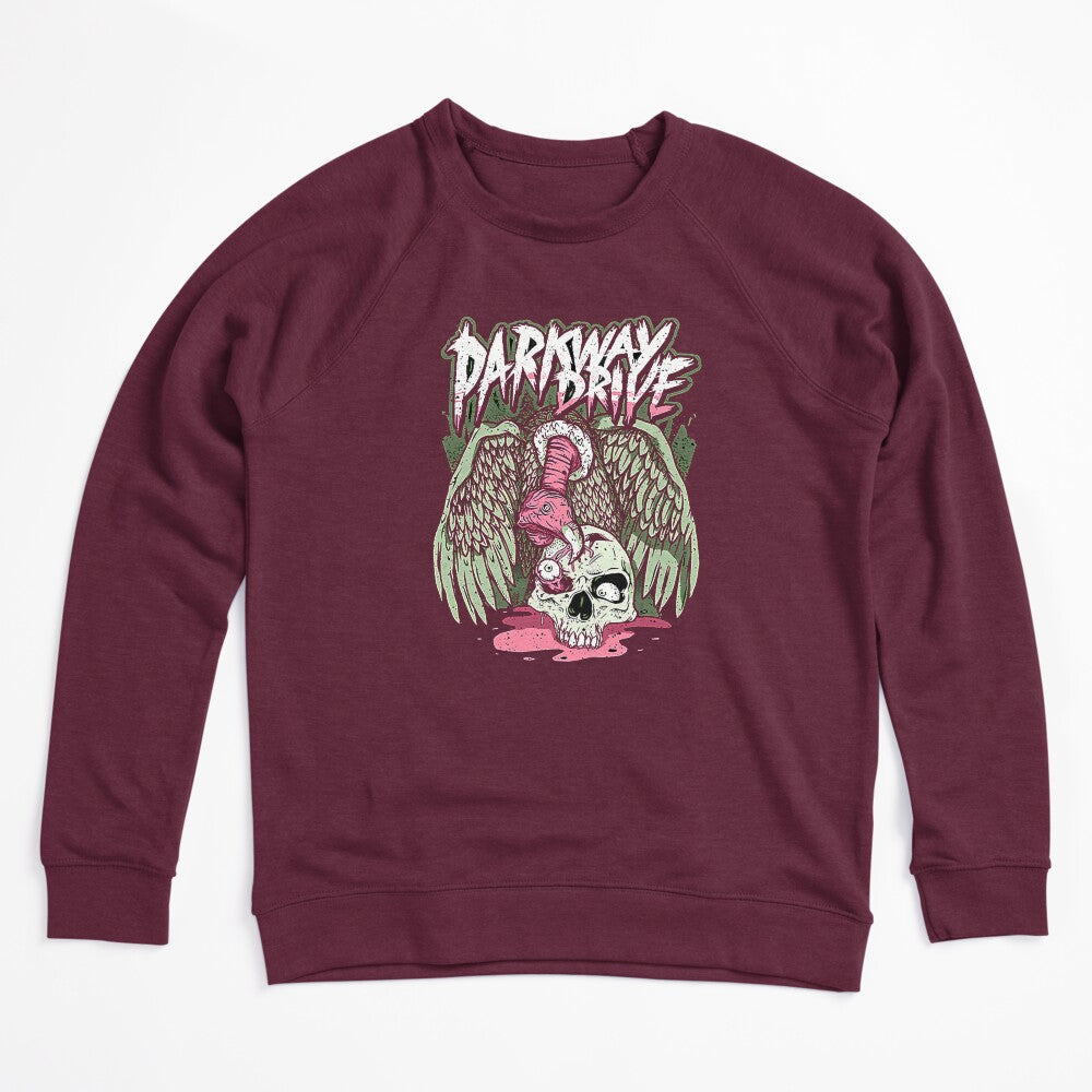 Vulture Perched On Skull Dark Shirt