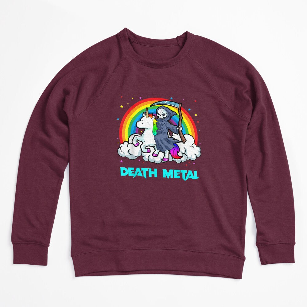 Death Metal Unicorn Rainbow Grim Reaper Heavy Metal Shirt