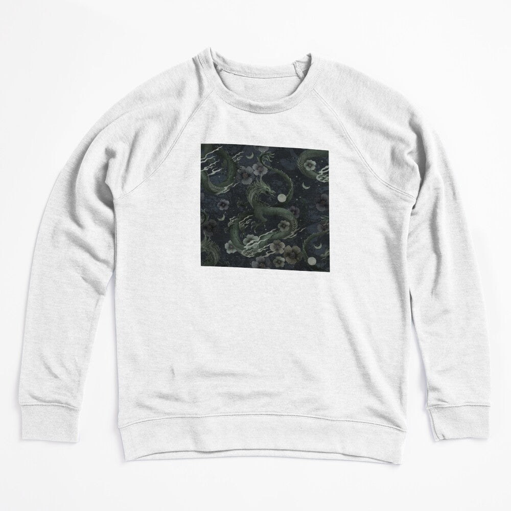 Grunge Floral Dragon Pattern Shirt