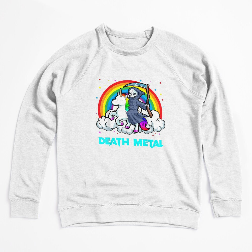 Death Metal Unicorn Rainbow Grim Reaper Heavy Metal Shirt