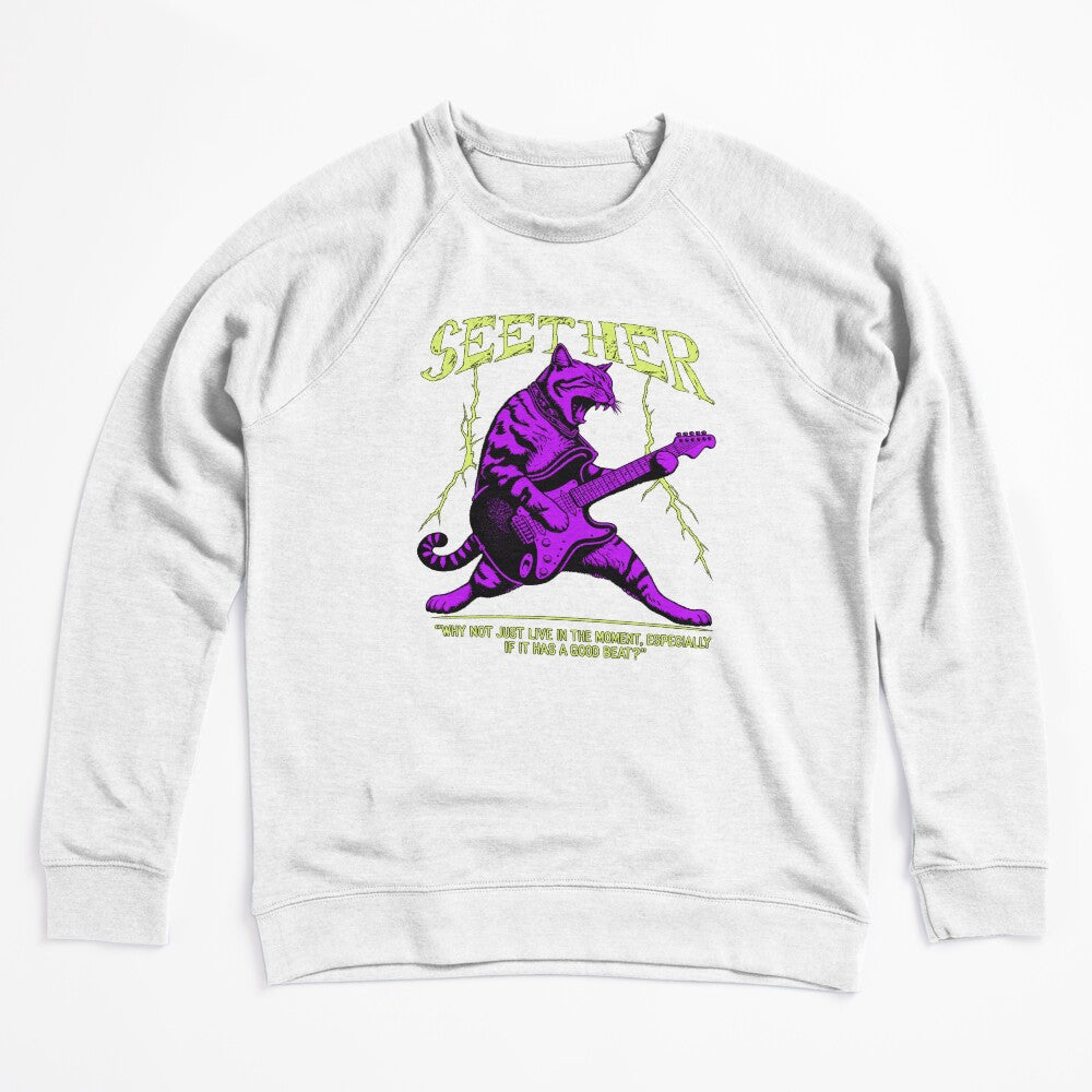 Seether Purple Guitar Cat Shirt