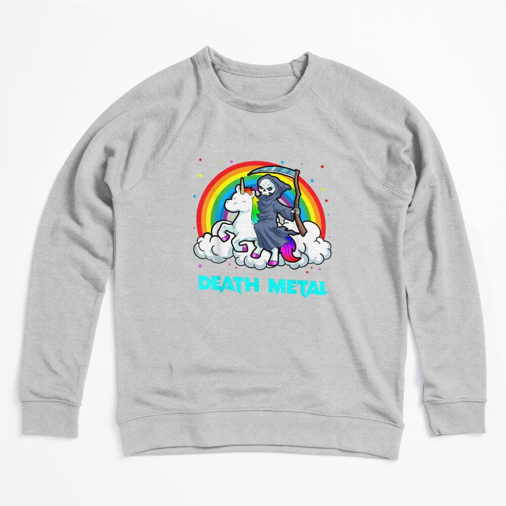 Death Metal Unicorn Rainbow Grim Reaper Heavy Metal Shirt