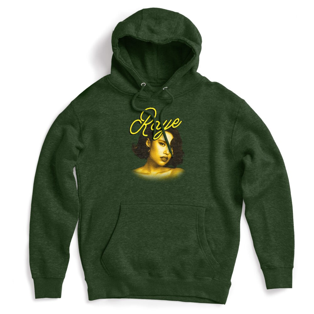 Gold Skin Pop Singer With Latin Typography Shirt
